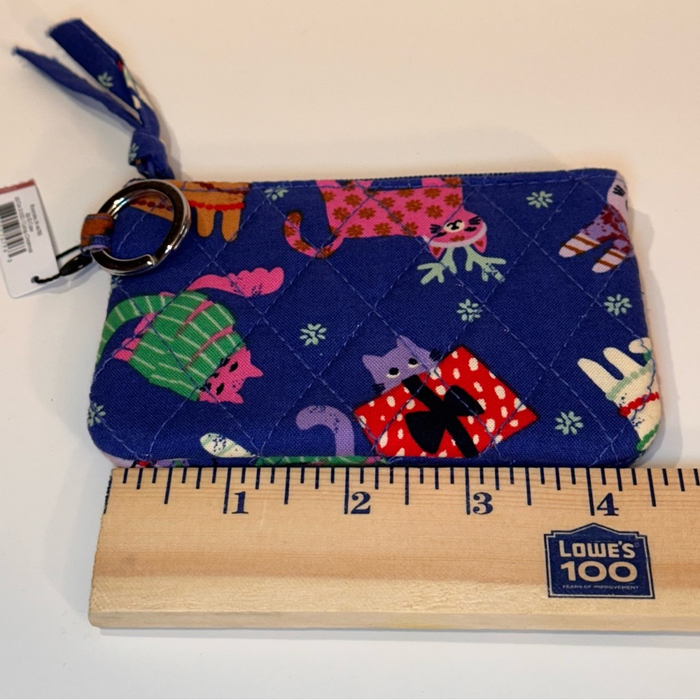 NWT Vera Bradley Zip ID Case Retired Pattern Catnip Christmas. - Picture 10 of 11